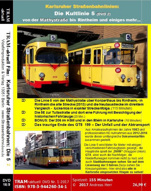 Karlsruher Stra&szlig;enbahnlinien - Die Kultlinie 5 (DVD 2) - Andreas Herr