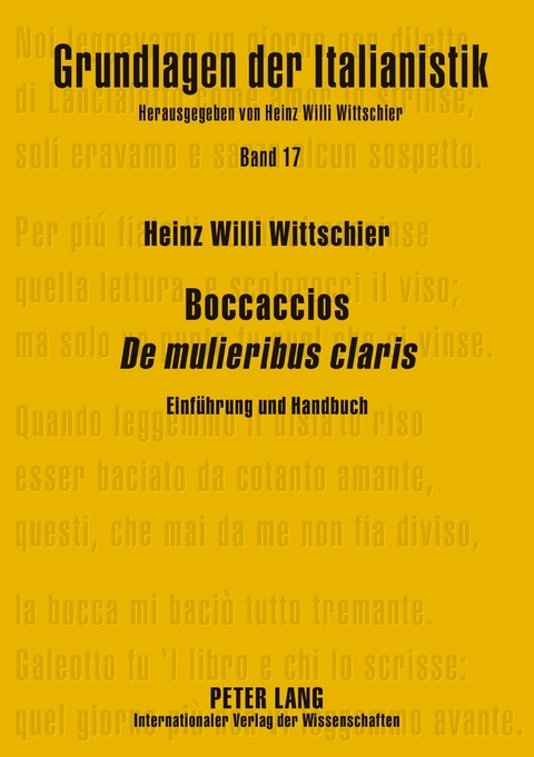 Boccaccios &laquo;De mulieribus claris&raquo; - Heinz Willi Wittschier