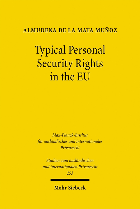 Typical Personal Security Rights in the EU - Almudena de la Mata Munoz