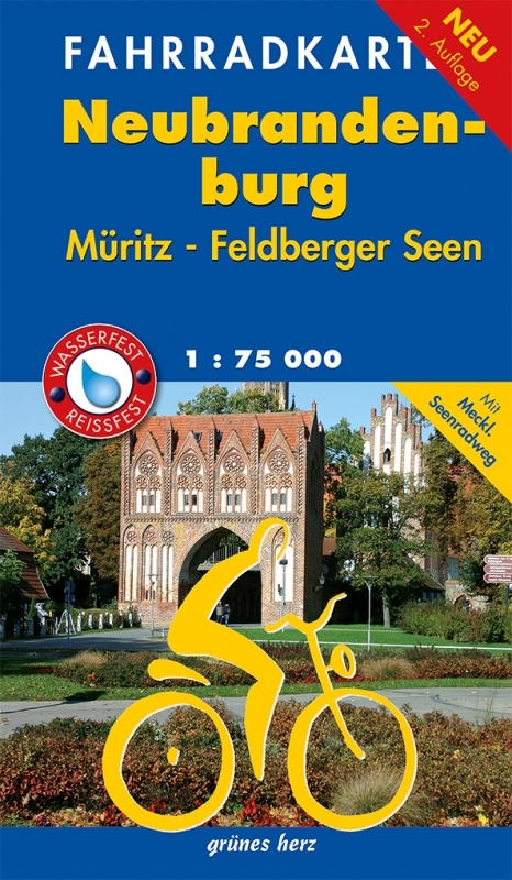 Fahrradkarte Neubrandenburg, M&uuml;ritz, Feldberger Seen