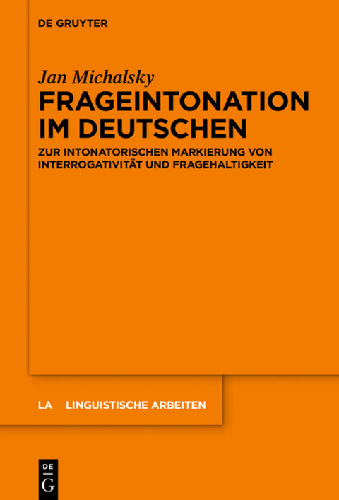 Frageintonation im Deutschen - Jan Michalsky