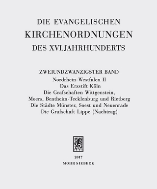 Die evangelischen Kirchenordnungen des XVI. Jahrhunderts
