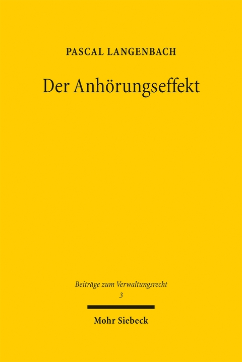 Der Anh&ouml;rungseffekt - Pascal Langenbach