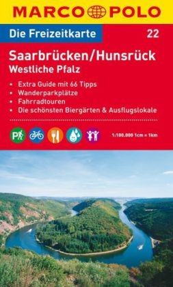 MARCO POLO Freizeitkarte Blatt 22 Saarbrücken, Hunsrück, Westl. Pfalz 1:100 000