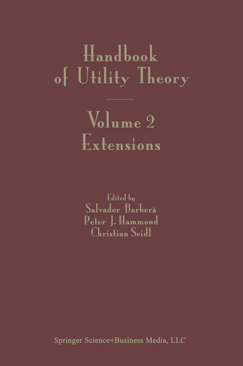 Handbook of Utility Theory - 