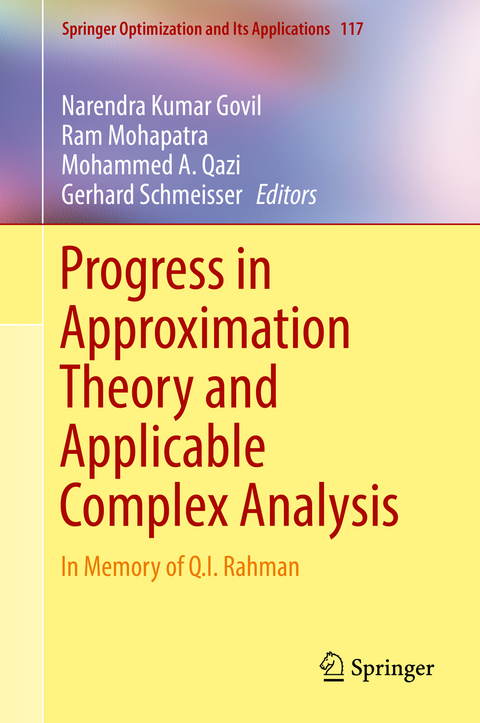 Progress in Approximation Theory and Applicable Complex Analysis - 