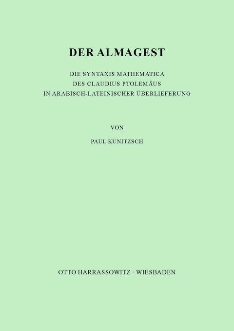 Der Almagest - Paul Kunitzsch