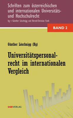Universit&auml;tspersonalrecht im internationalen Vergleich - 