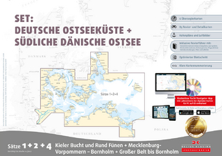 Sportbootkarten Satz 1, 2 und 4 – Set: Deutsche Ostsee und Südliche dänische Ostsee (Ausgabe 2017)