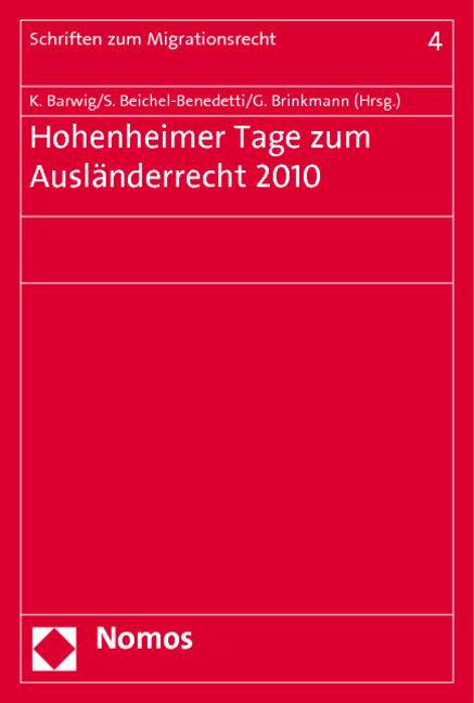 Hohenheimer Tage zum Ausl&auml;nderrecht 2010 - 