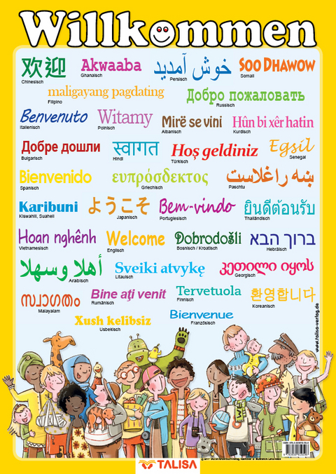 Multilinguales LernPOSTER "Willkommen" - 