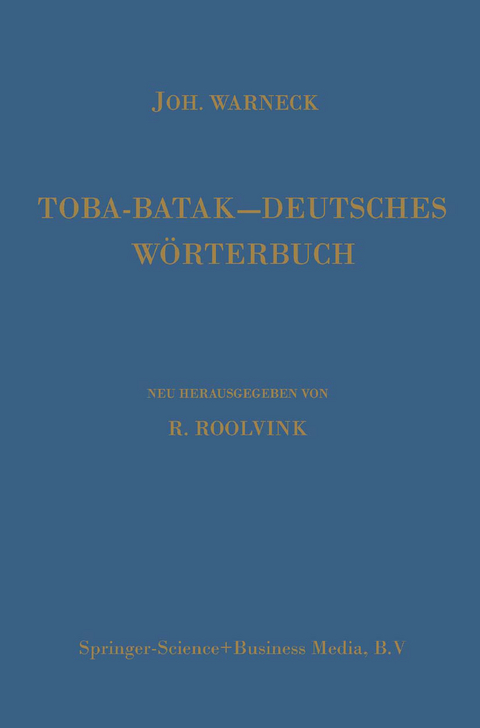 Toba-Batak-Deutsches W&ouml;rterbuch - Joh. Warneck