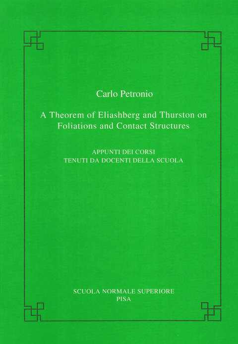 A theorem of Eliashberg and Thurston on foliations and contact structures - Carlo Petronio