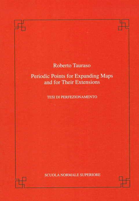 Periodic points for expanding maps and their extensions - Roberto Tauraso