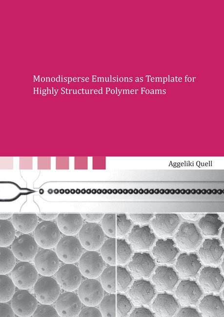 Monodisperse Emulsions as Template for Highly Structured Polymer Foams - Aggeliki Quell