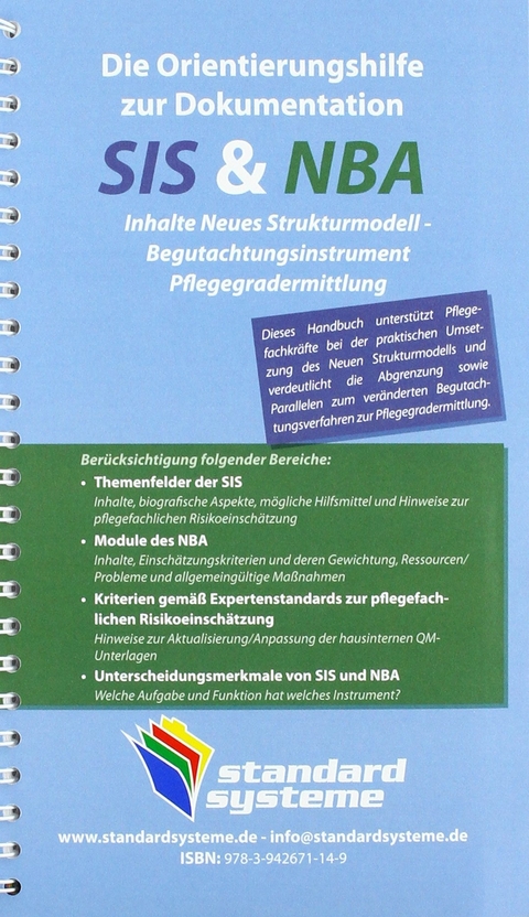 Die Orientierungshilfen zur Dokumentation SIS & NBA - 