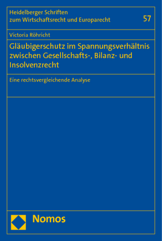 Gläubigerschutz im Spannungsverhältnis zwischen Gesellschafts-, Bilanz- und Insolvenzrecht
