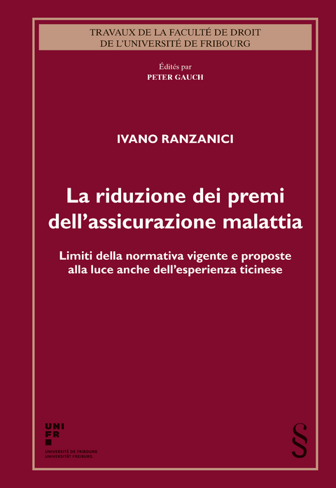 La riduzione dei premi dell'assicurazione malattia - Ivano Ranzanici