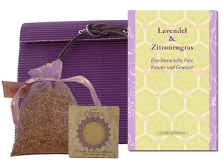 Geschenkset Blaues Wunder zum Buch Lavendel & Zitronengras - Eine literarische Prise Kräuter & Gewürze