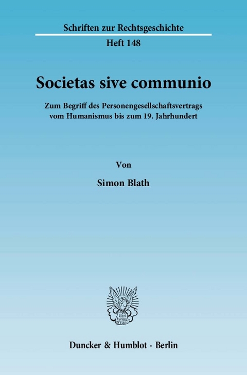 Societas sive communio. - Simon Blath