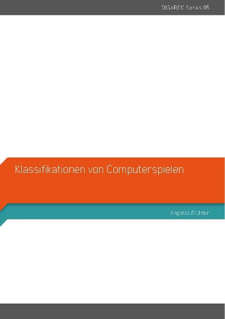 Klassifikationen von Computerspielen - Angelika Richter