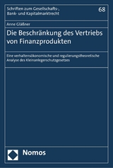 Die Beschr&auml;nkung des Vertriebs von Finanzprodukten - Anne Gl&auml;&szlig;ner