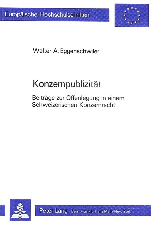 Konzernpublizit&auml;t - Walter A. Eggenschwiler