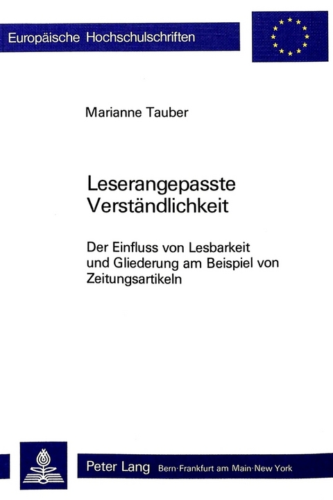 Leserangepasste Verständlichkeit - Marianne Tauber