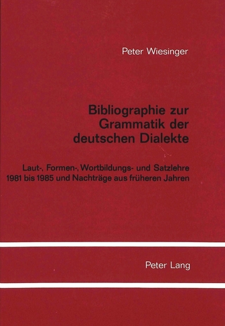 Bibliographie zur Grammatik der deutschen Dialekte