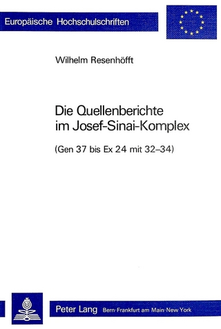 Die Quellenberichte im Josef-Sinai-Komplex