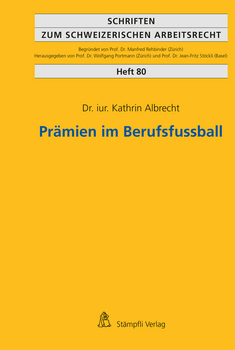 Prämien im Berufsfussball - Kathrin Albrecht