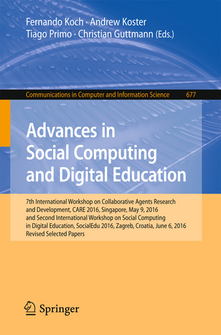 Advances in Social Computing and Digital Education