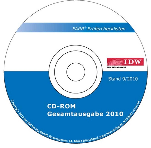 FARR Pr&uuml;ferchecklisten CD-ROM Gesamtausgabe 2010 Update I - Wolf M Farr