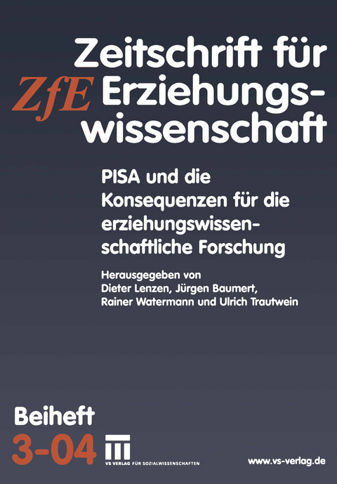 PISA und die Konsequenzen f&uuml;r die erziehungswissenschaftliche Forschung - 