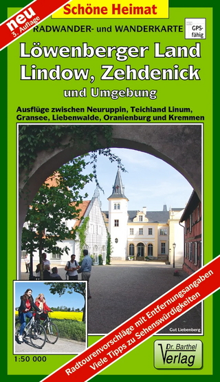 Radwander- und Wanderkarte Löwenberger Land, Lindow, Zehdenick und Umgebung