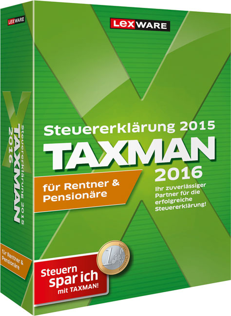 TAXMAN 2016 f&uuml;r Rentner & Pension&auml;re