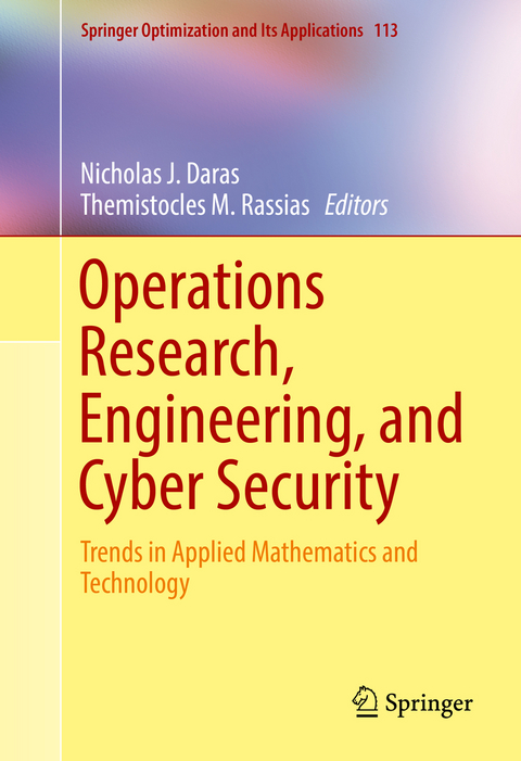 Operations Research, Engineering, and Cyber Security - 