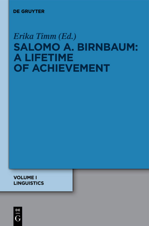Linguistik / Linguistics - Salomo A. Birnbaum
