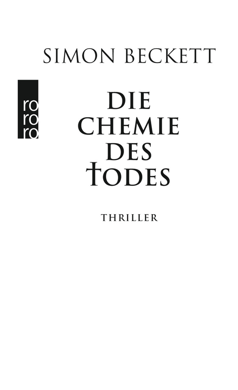 Die Chemie des Todes - Simon Beckett