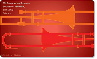 Vesperbrettchen / Frühstücksbrettchen Posaune
