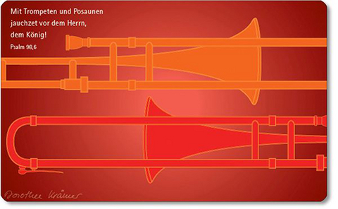 Vesperbrettchen / Fr&uuml;hst&uuml;cksbrettchen Posaune