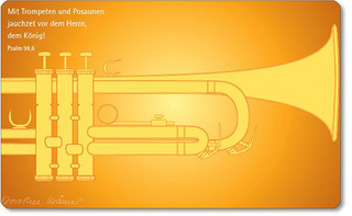 Vesperbrettchen / Frühstücksbrettchen Trompete