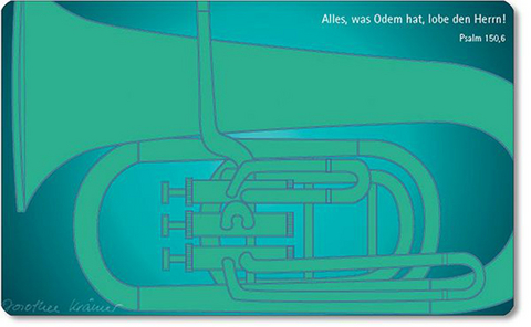 Vesperbrettchen / Fr&uuml;hst&uuml;cksbrettchen Tuba