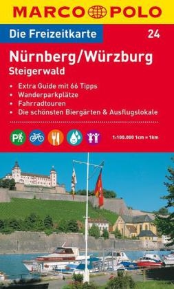 MARCO POLO Freizeitkarte Blatt 24 Nürnberg, Würzburg, Steigerwald 1:100 000