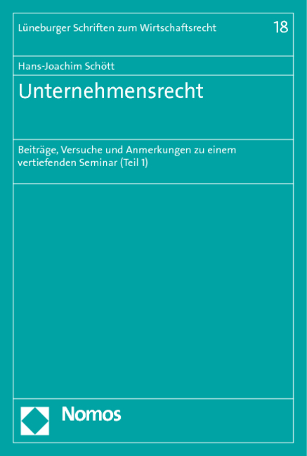 Unternehmensrecht - Hans-Joachim Sch&ouml;tt