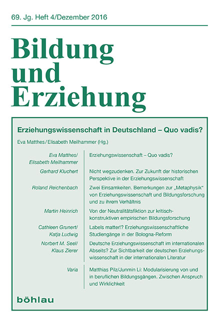 Erziehungswissenschaft in Deutschland - Quo vadis? - 