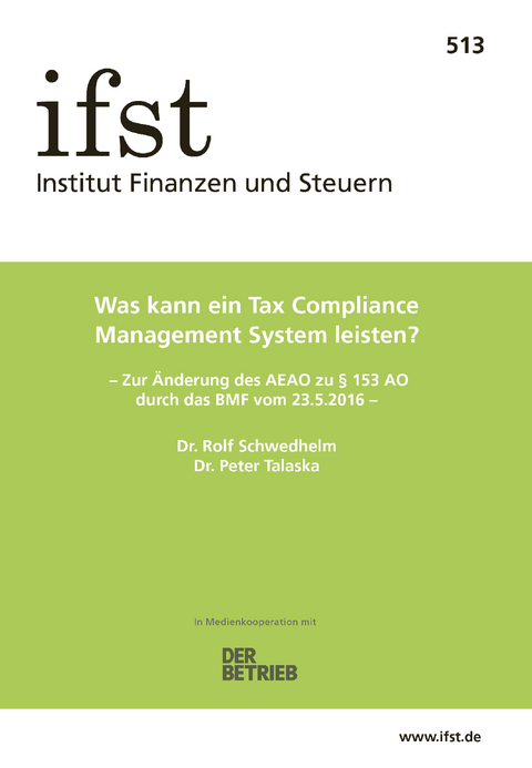 ifst-Schrift 513 - Rolf Schwedhelm, Peter Talaska