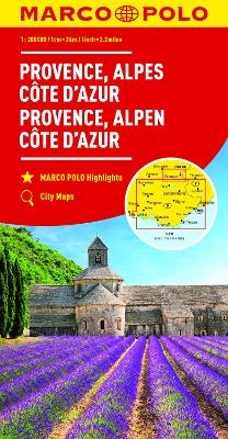 MARCO POLO Karte Frankreich Provence, Côte d'Azur, Rhône-Alpes 1:300 000