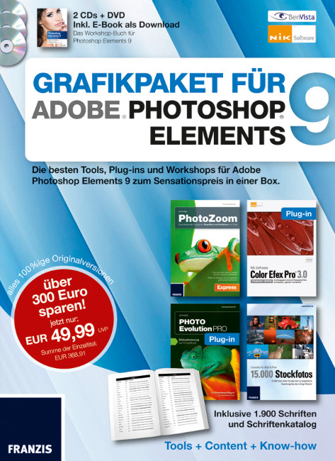 Grafikpaket f&uuml;r Adobe Photoshop Elements 9