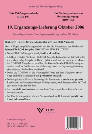 IDW Prüfungsstandards (IDW PS) IDW Stellungnahmen zur Rechnungslegung (IDW RS)